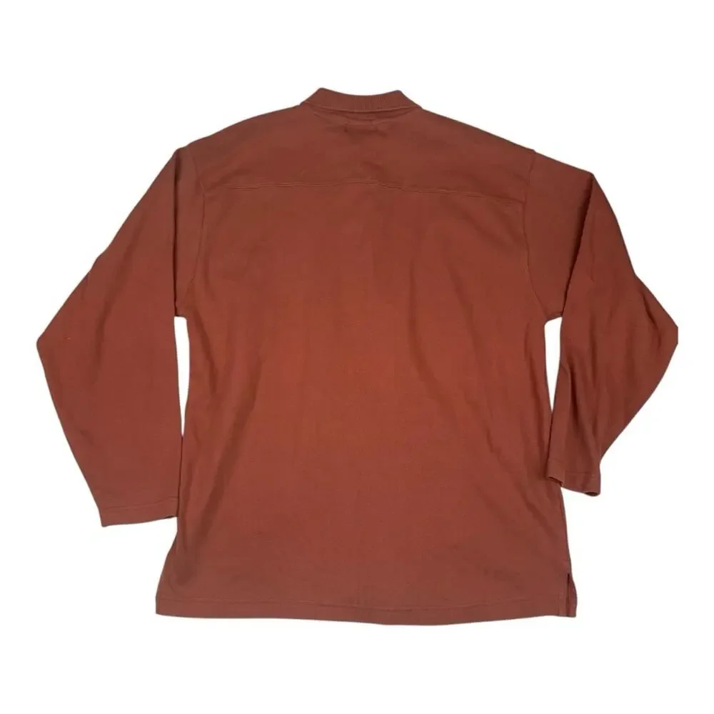 Banana Republic Men's large safari travel orange Red Polo Shirt 1/4